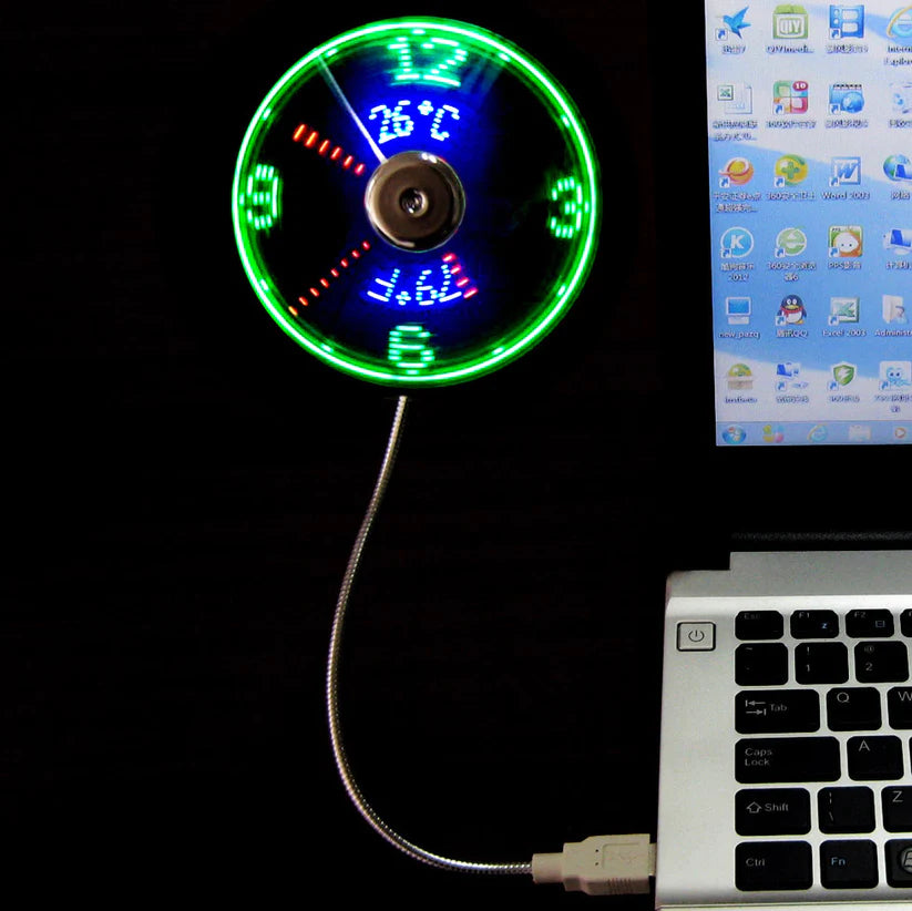 ClockWind™ USB LED Uhr Ventilator
