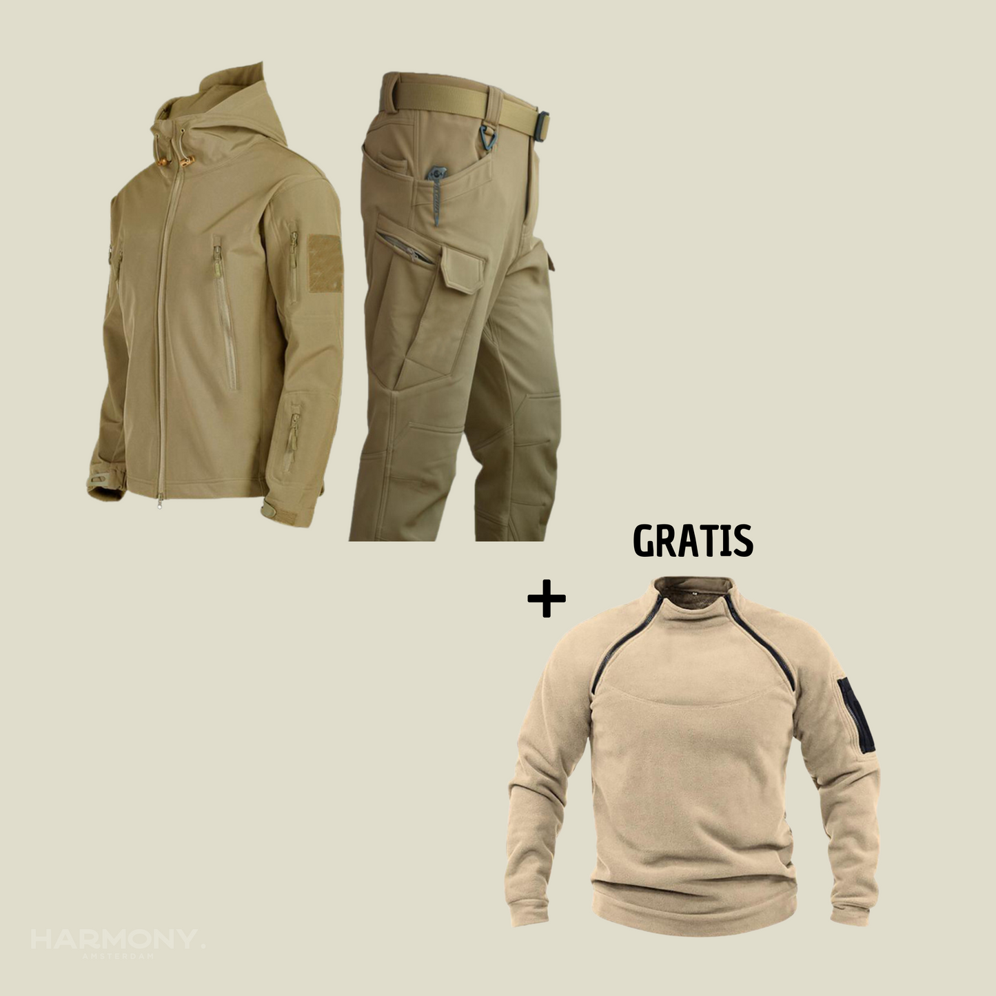 LUCAS / MILITÄRISCHE WASSERDICHTE ANZUG +1 GRATIS FLEECE TRUI